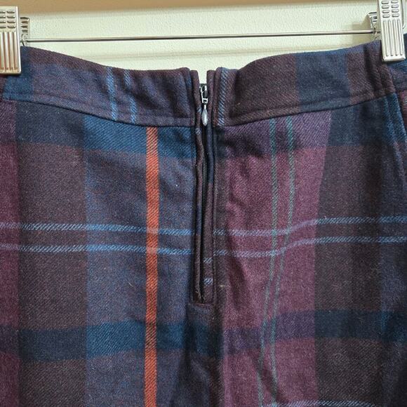 Woolrich Womens Y2K Wool Plaid Mini Skirt Sz 8 Scandi Preppy Old Money Academia - Picture 7 of 12